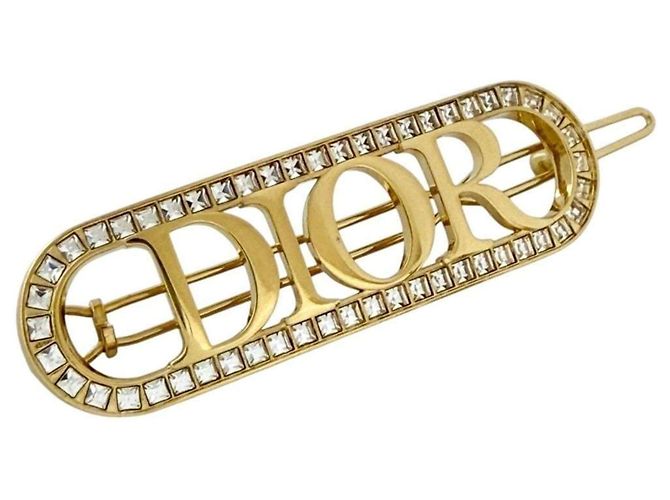 Pinza para el pelo dorada Christian Dior Dorado