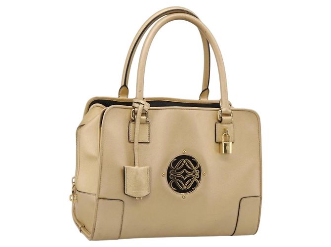Sac à main LOEWE Amazona 32 en cuir doré authentique 207798A