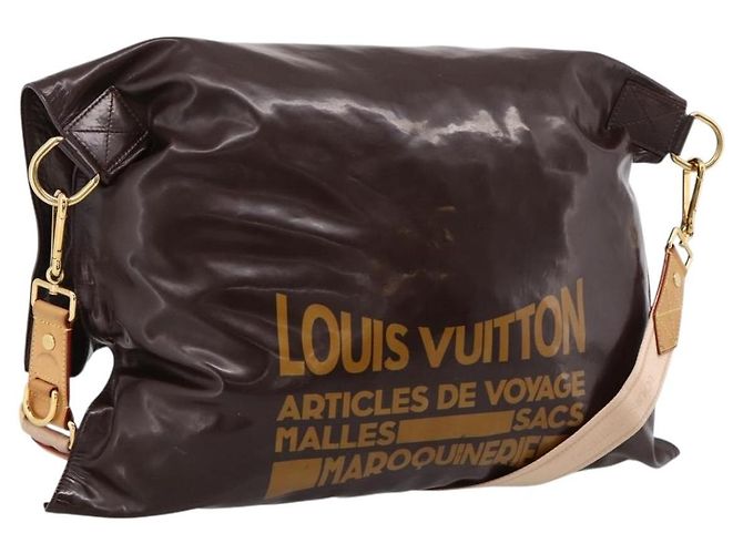 Sac à épaule LOUIS VUITTON Raindrop Bethus Vernis Marron LV Auth mr2916A