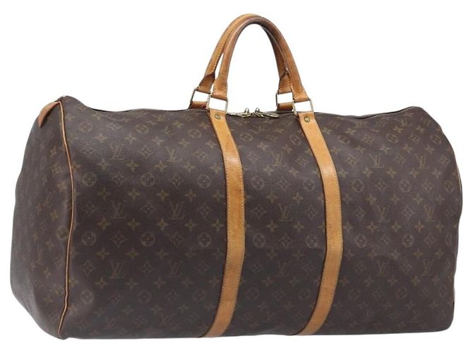 LOUIS VUITTON Monogram Keepall 60 Boston Bag M41422 LV Auth 202706 Monogramme