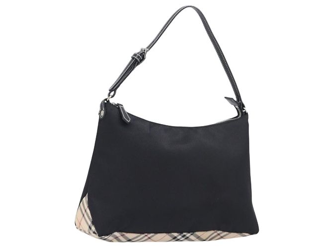 Borsa a mano BURBERRY Blue Label Nylon Nero Argento Auth hk4159