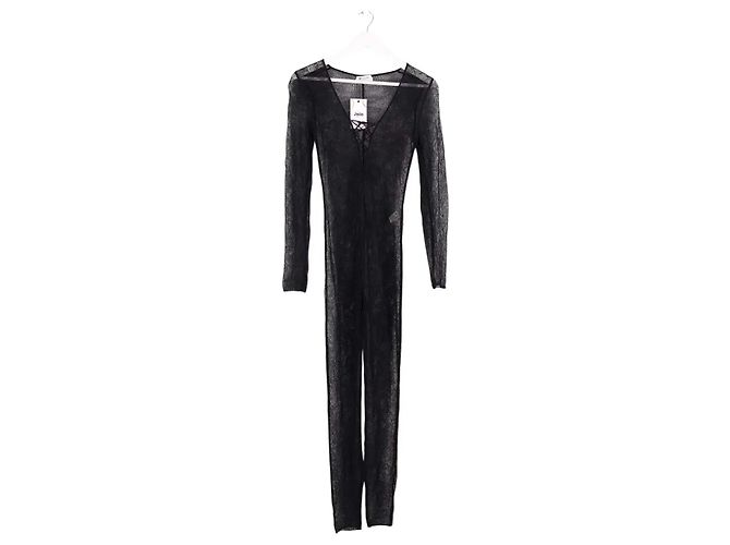 Autre Marque Tuta Saint Laurent in cotone nero