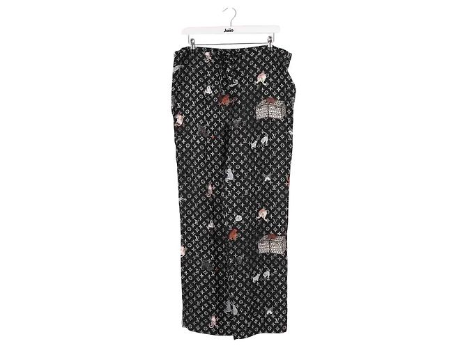 Louis Vuitton Pantaloni dritti neri Nero