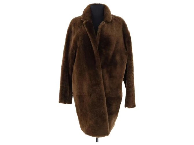 Cappotto Sandro in lana marrone