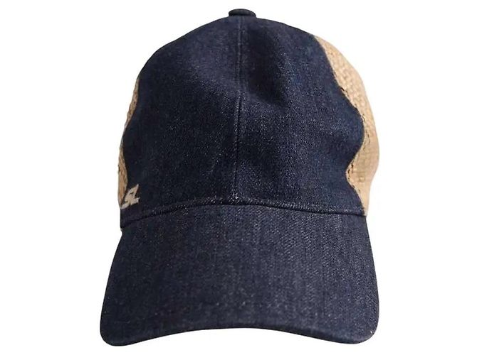Autre Marque Gorra Saint Laurent de algodón azul