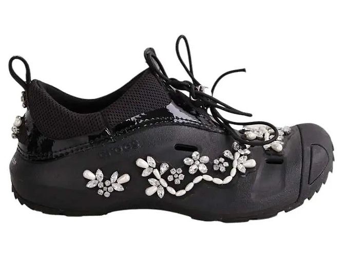 Simone Rocha X Crocs Black Cloth Clogs