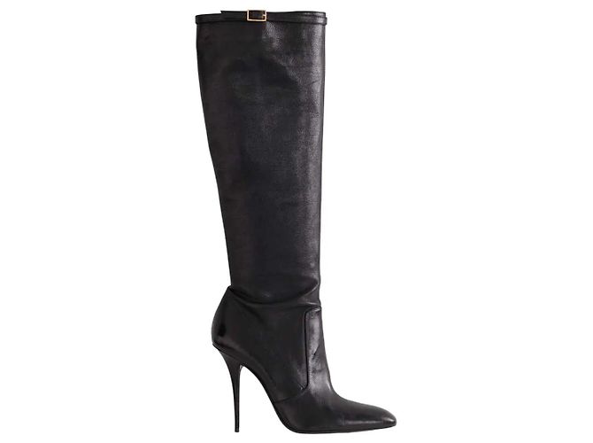 Autre Marque Botas Saint Laurent em couro preto