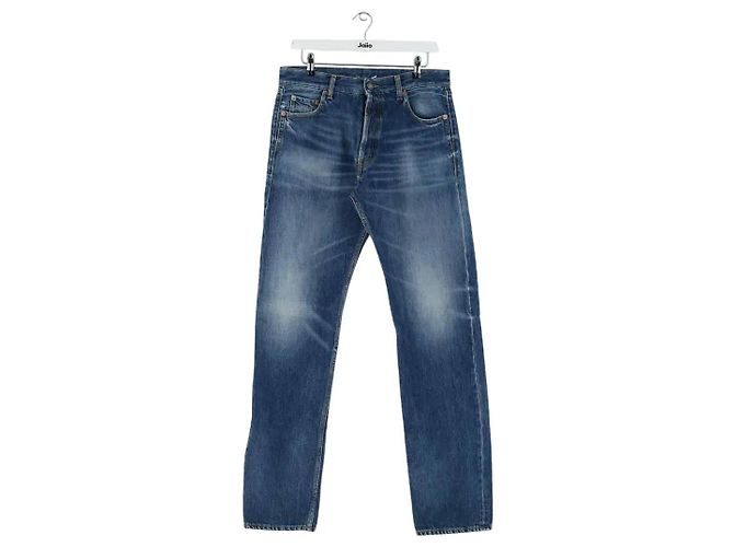 Autre Marque Vaqueros rectos azules Saint Laurent