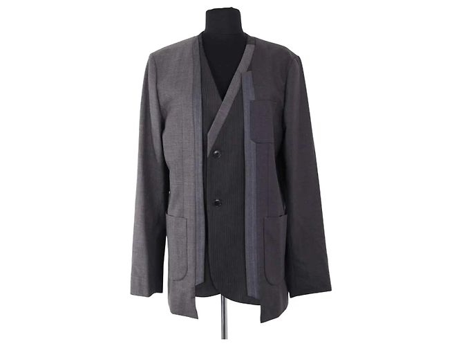 Autre Marque Facetasm Blazer aus Wolle Grau