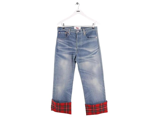 Vaqueros rectos azules de algodón Junya Watanabe x Levis