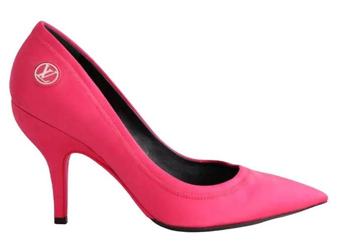 Louis Vuitton Pink Cloth Heels Size 39