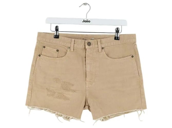 Autre Marque Calções Saint Laurent de algodão camel