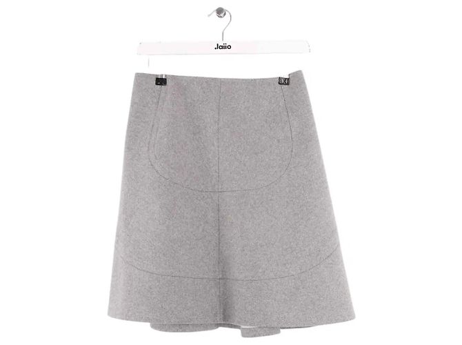 Gonna Alaïa in lana grigia Grigio