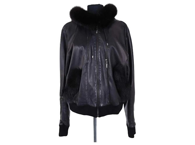 John Galliano Black Leather Jacket
