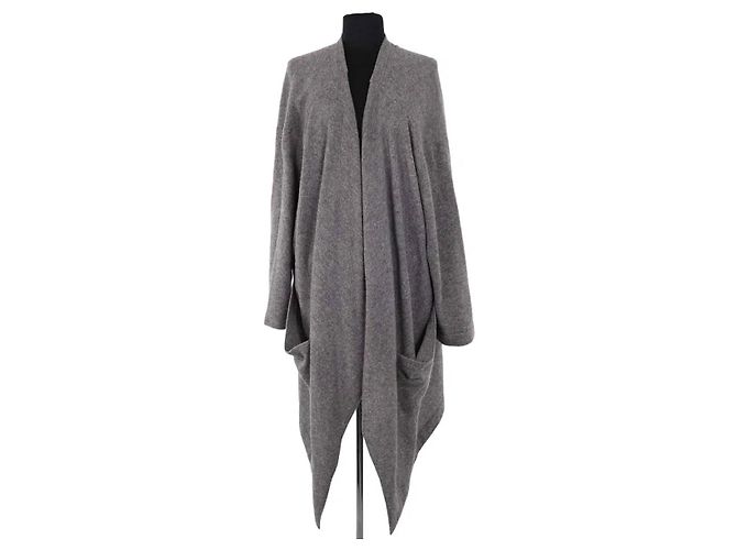 Yohji Yamamoto Cardigan aus Wolle Grau