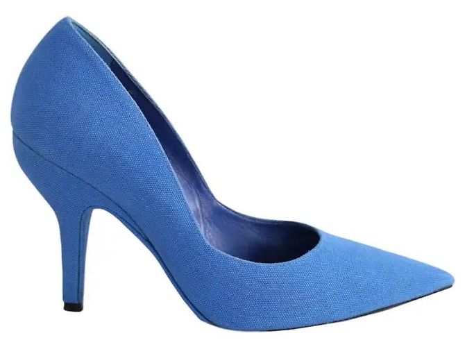 Louis Vuitton Blue Cloth Heels Size 39