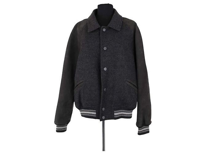 Louis Vuitton Jacke aus Wolle Anthrazit Anthrazitgrau