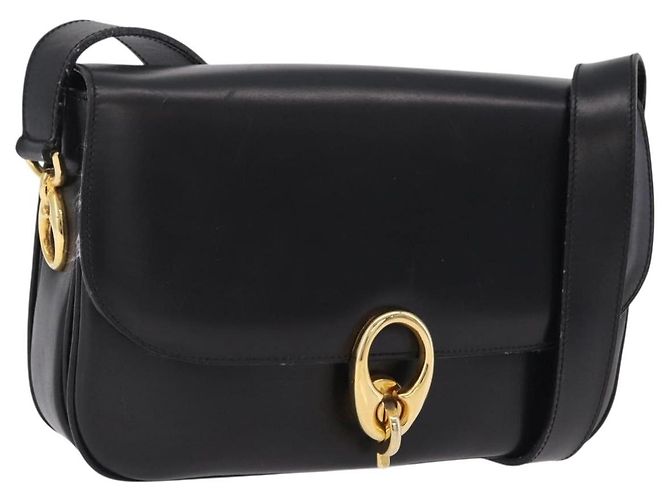 Céline Borsa a tracolla CELINE in pelle nera e oro Auth ep16020A Nero D'oro