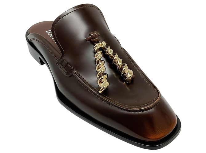 Mules Loafer Edge in pelle marrone Loewe