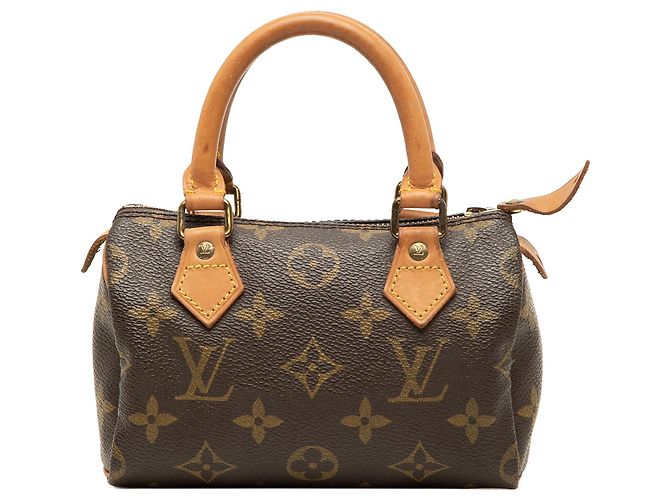 Sac à main Louis Vuitton Monogram Mini Speedy HL Marron