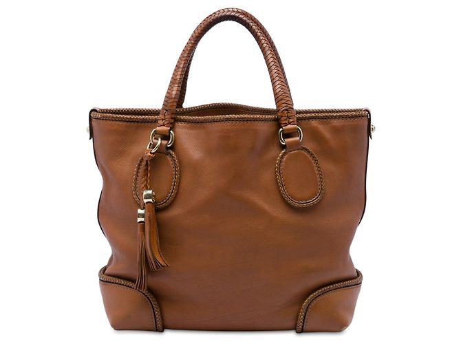 Tote Marrakech Gucci em couro de bezerro marrom