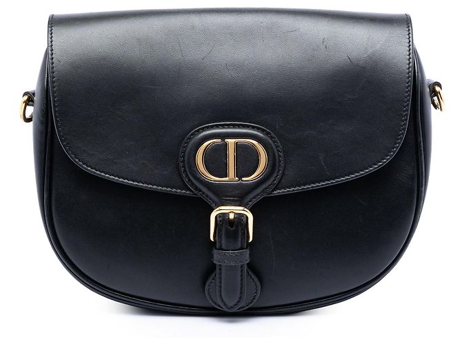 Bolso bandolera Bobby Dior Medium de piel negra Negro