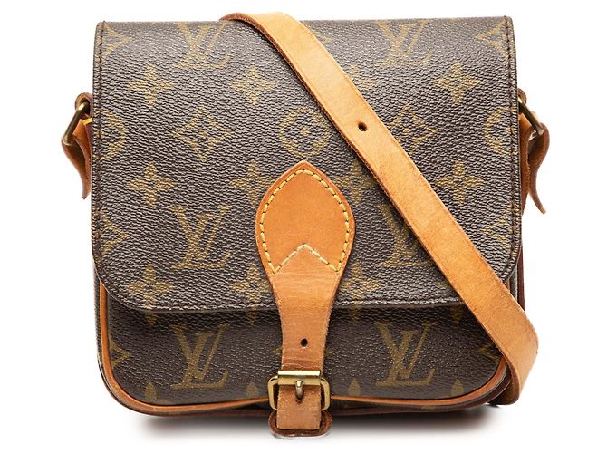 Borsa a tracolla Louis Vuitton Monogram Cartouchiere PM Marrone