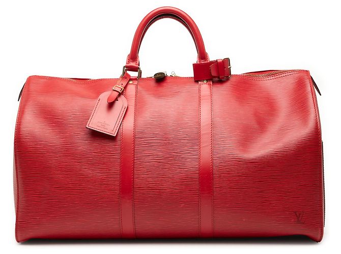 Borsa da viaggio Louis Vuitton Epi Keepall 50 rossa Rosso
