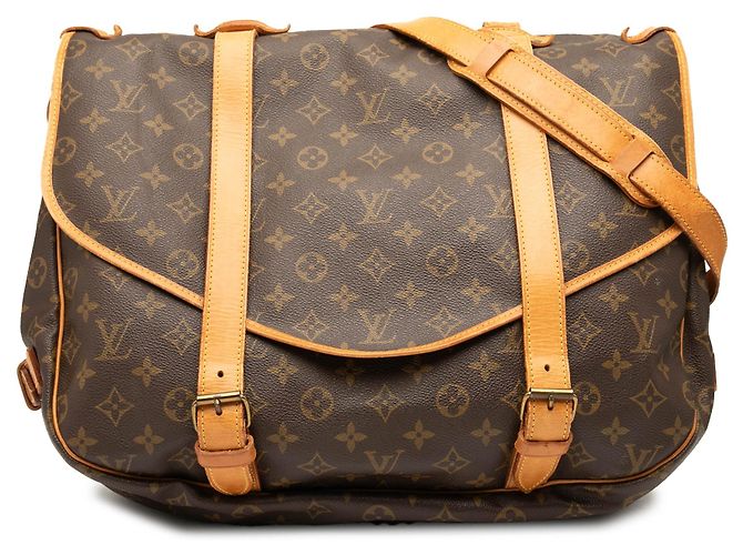 Brown Louis Vuitton Monogram Saumur 43 Travel Bag