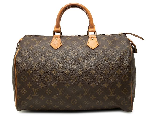 Borsa Boston Louis Vuitton Monogram Speedy 35 Marrone