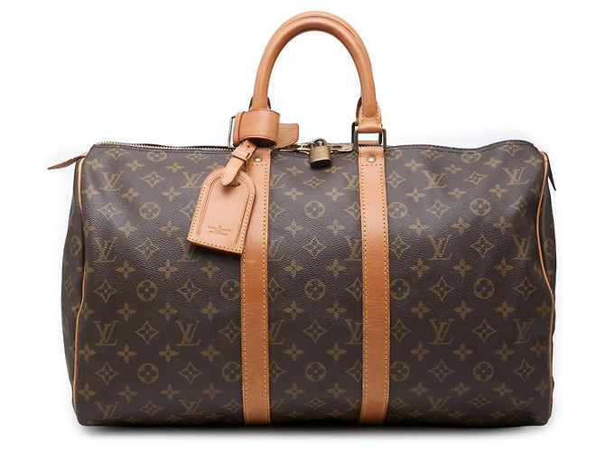Borsa da viaggio Louis Vuitton Monogram Keepall 45 Marrone