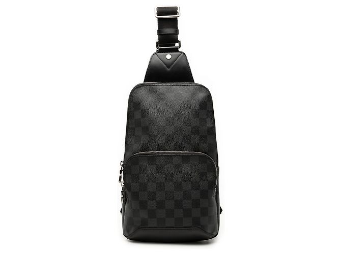 Borsa a tracolla Louis Vuitton Avenue Sling Damier Graphite Nera