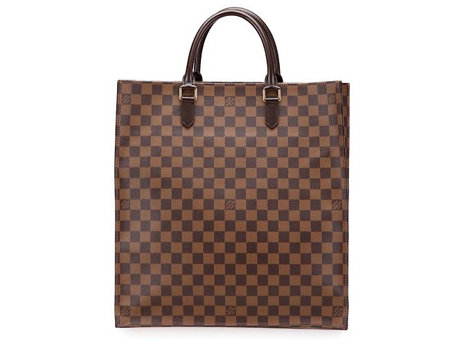 Sac Cabas Louis Vuitton Damier Ebene Sac Plat Marron