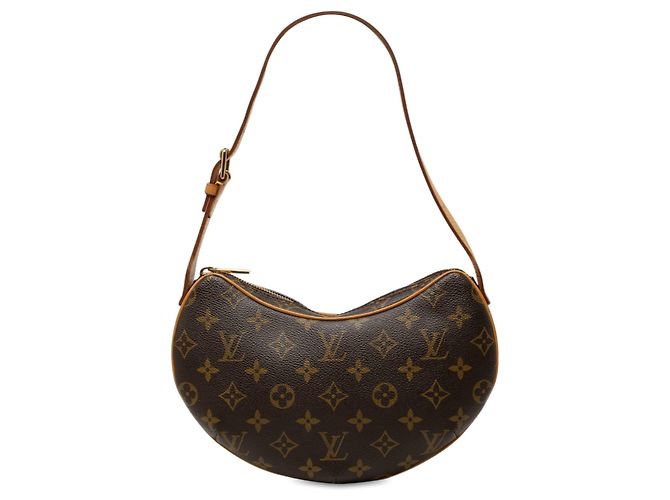 Bolsa Hobo Louis Vuitton Monogram Croissant PM Castanha Marrom