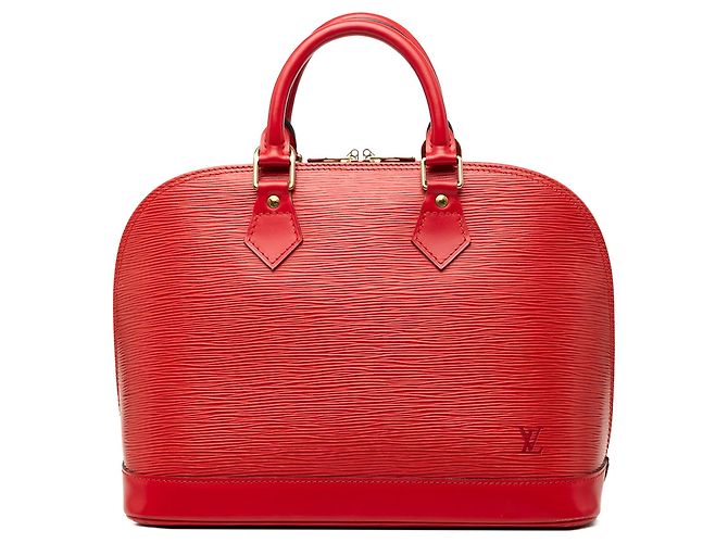 Bolso de mano Louis Vuitton Epi Alma PM rojo Roja