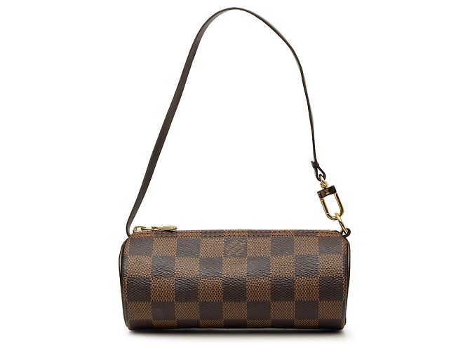 Sac à main Louis Vuitton Damier Ebene Papillon Pochette Marron