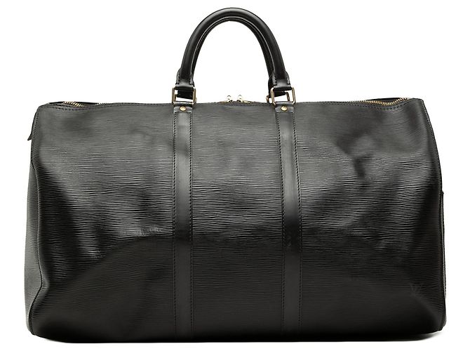 Borsa da viaggio Louis Vuitton Epi Keepall 50 Nera Nero