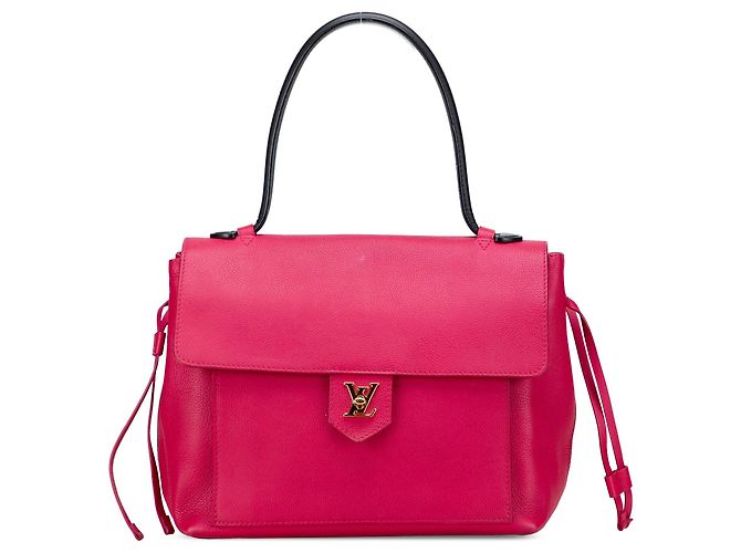 Bolso Louis Vuitton Lockme PM de piel de becerro rosa