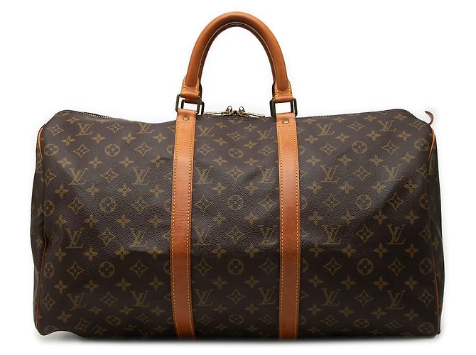 Borsa da viaggio Louis Vuitton Monogram Keepall 50 Marrone