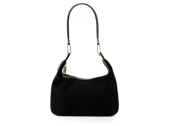 Borsa a tracolla Gucci in camoscio nero