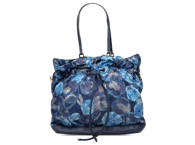 Bucket Borsa a secchiello Louis Vuitton Limited Edition Monogram Nylon Ikat Noefull MM Blu