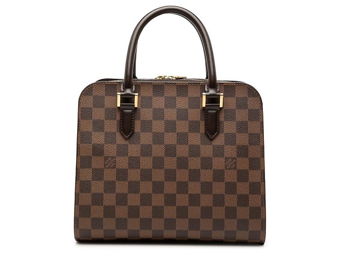 Bolsa de mão Louis Vuitton Damier Ebene Triana Castanha