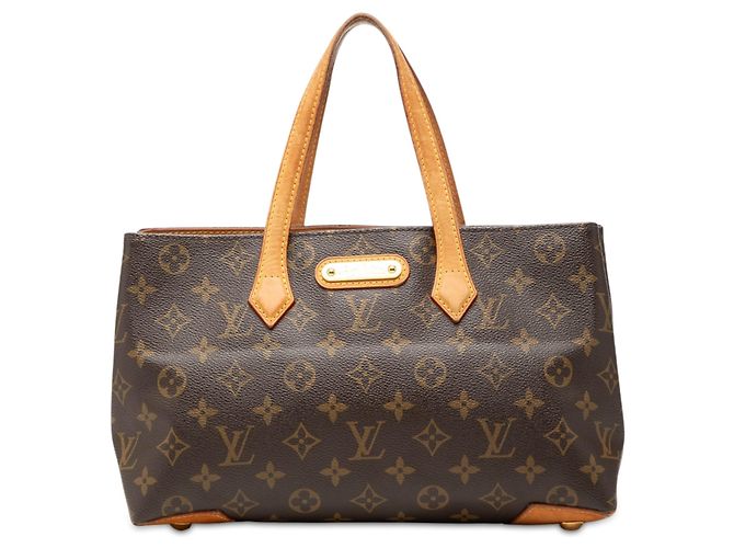 Bolsa Louis Vuitton Monogram Wilshire PM Castanha