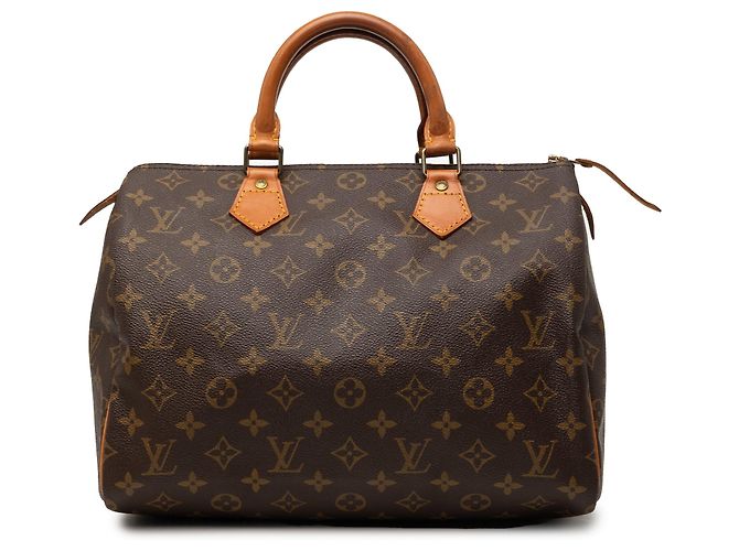 Borsa Boston Louis Vuitton Monogram Speedy 30 Marrone