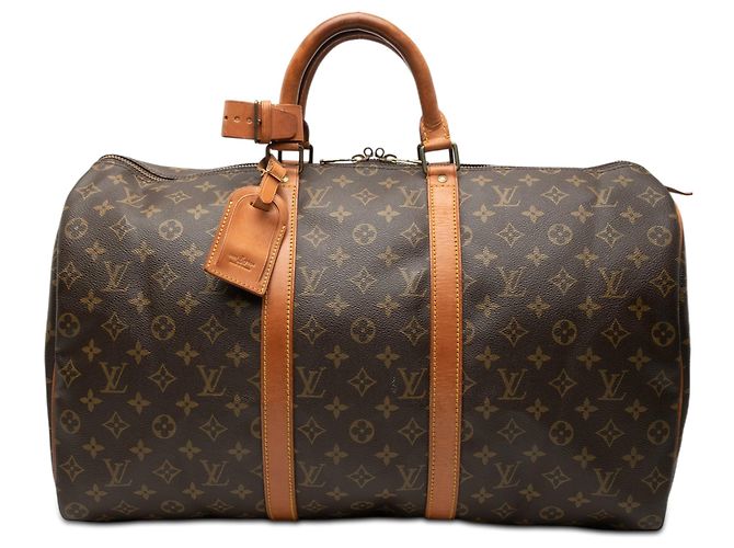 Mala de Viagem Louis Vuitton Monogram Keepall 50 Castanha Marrom