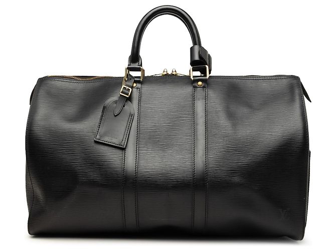 Borsa da viaggio Louis Vuitton Epi Keepall 45 Nera Nero