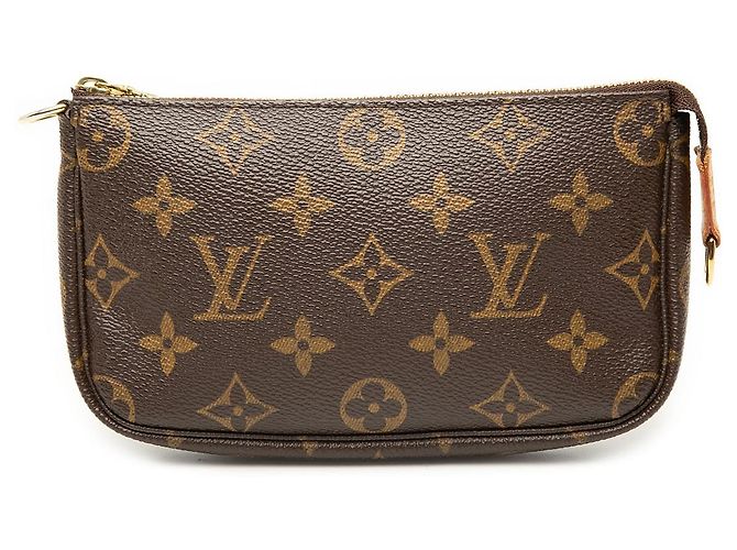 Borsa a mano Louis Vuitton Monogram Mini Pochette Accessoires Marrone