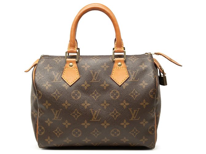 Bolsa Boston Louis Vuitton Monogram Speedy 25 Castanha Marrom