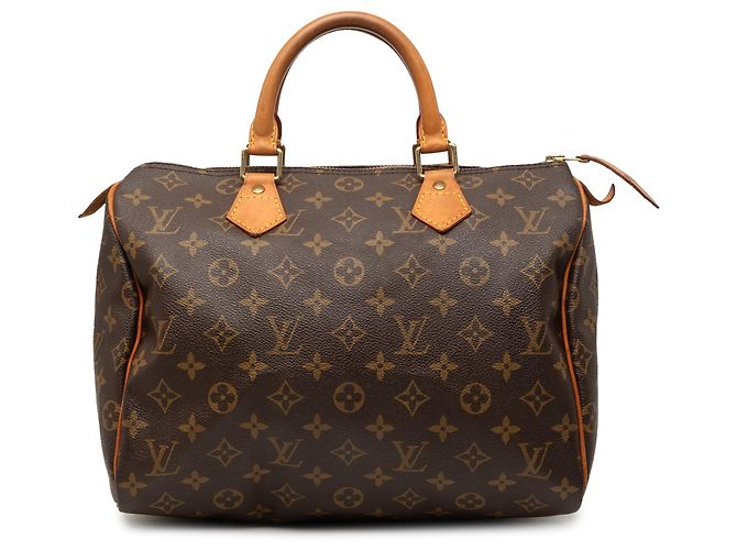 Sac Boston Louis Vuitton Monogram Speedy 30 Marron