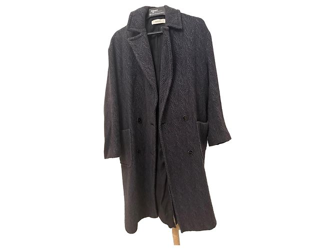 Pomandère Wool Blend Herringbone Coat